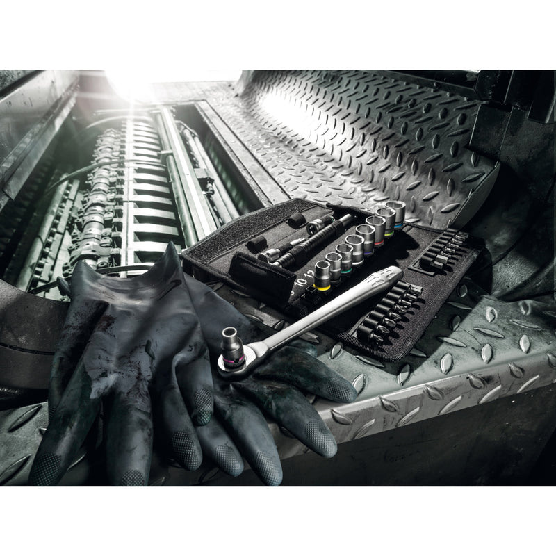 Load image into Gallery viewer, Wera 8100 sc 8 zyklop metal-ratelset omschakelbaar, 1 2 aandrijving gereedschapsset (28-delig)
