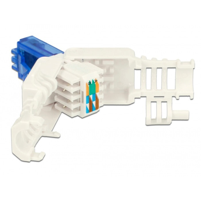 Load image into Gallery viewer, Delock rj45 plug cat.6a utp toolfree stekker (wit, 2 stuks)
