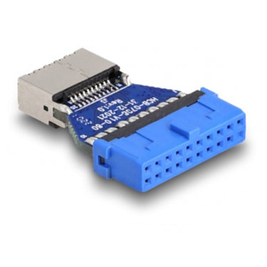 Delock usb 3.2 gen 1 adapter pin header female to internal key a female (blauw)
