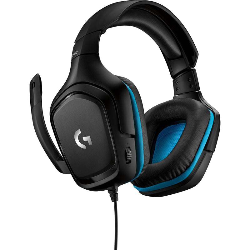 Load image into Gallery viewer, Logitech g432 7.1 surround sound wired over-ear gaming headset (zwart blauw, pc, playstation 4, playstation 5, xbox one, xbox series x|s, nintendo switch)
