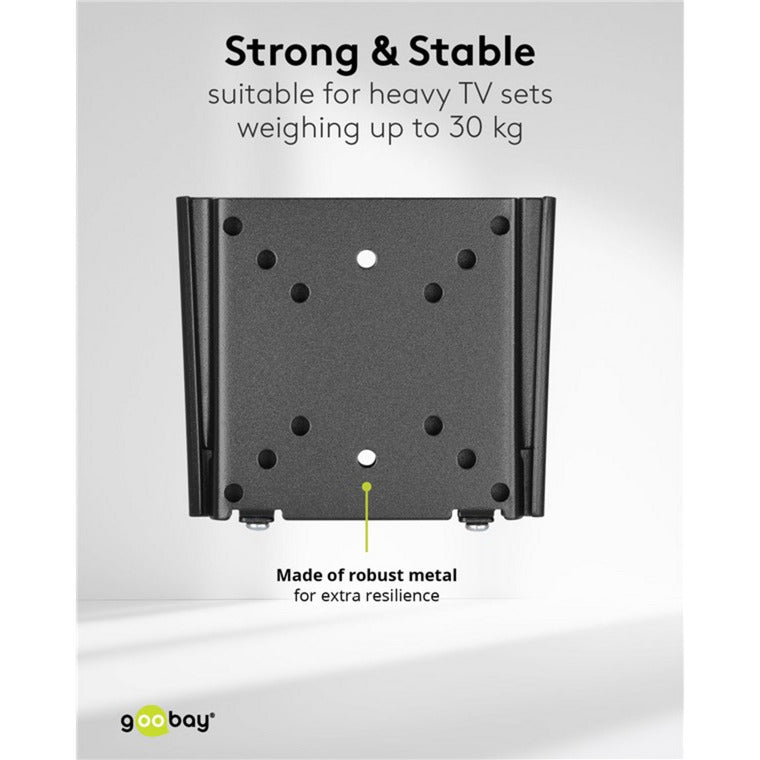 Load image into Gallery viewer, Goobay tv wall mount caravan fixed (s), 13 to 27 inch wandmontage (zwart)
