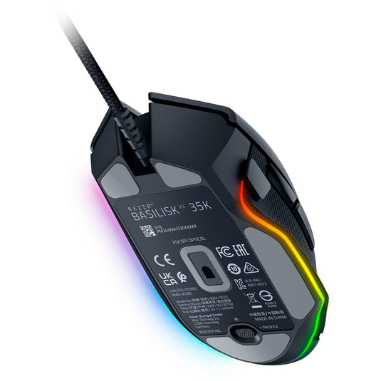 Razer basilisk v3 35k gaming muis (zwart, 35000 dpi, chroma rgb)