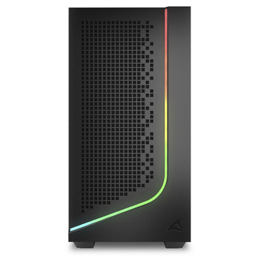 Sharkoon j1000 argb midi tower behuizing (zwart | 3x usb-a | rgb | tempered glass)