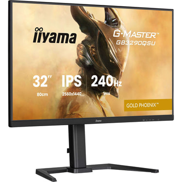 Iiyama g-master gold phoenix gb3290qsu-b1 31.5 gaming monitor (zwart (mat), 2x hdmi, displayport, 2x usb-a, 2x usb-b, 240 hz)