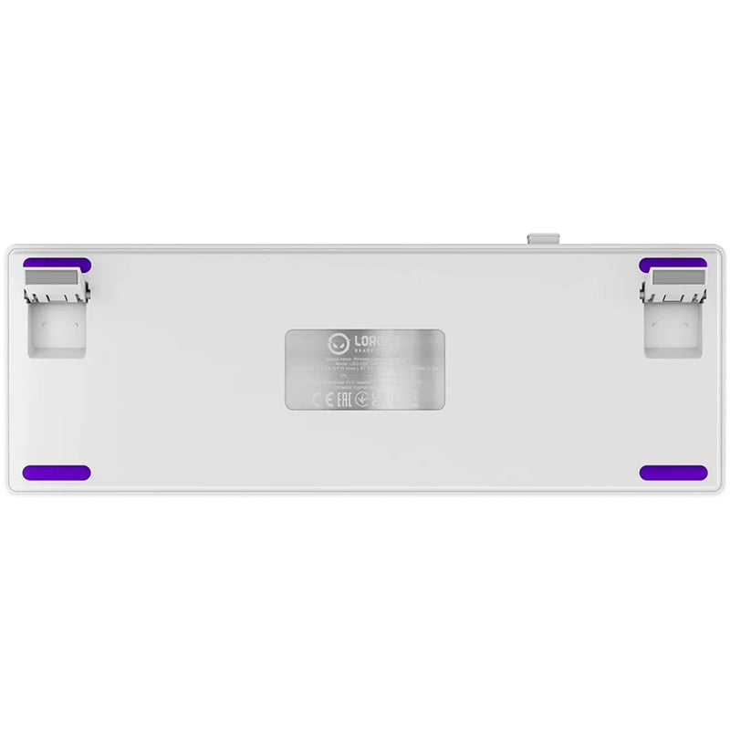 Load image into Gallery viewer, Lorgar kbp70mw rgb mechanisch gaming toetsenbord (wit, us lay-out (qwerty), logar toxic purple, 65%, rgb, hot-swappable, pbt double-shot, bluetooth | 2.4ghz | usb)
