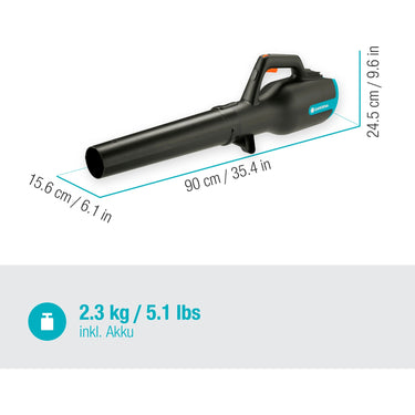 Gardena powerjet accu bladblazer - 18v p4a set - 100 km h - incl. accu en lader