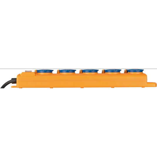 Brennenstuhl super-solid sl 554 de ip54 tafelcontactdozenblok 5-voudig geel blauw 2m h07rn-f3g1,5 met schakelaar