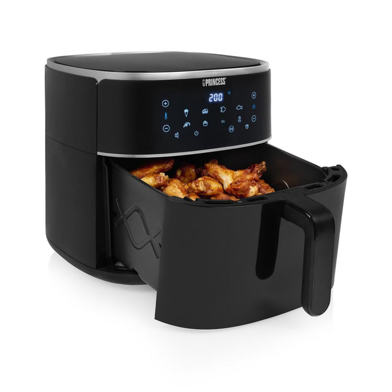 Load image into Gallery viewer, Princess 182254 digitale airfryer 8l heteluchtfriteuse (zwart, 8 liter | hetelucht | verstelbaar airfryerrek | bpa-vrij)

