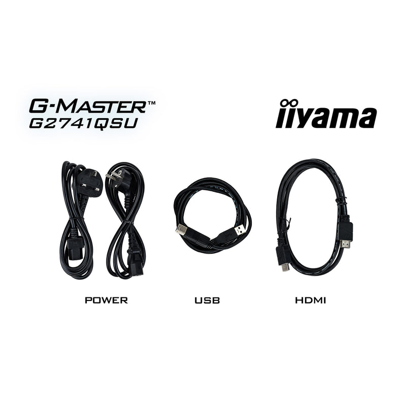 Load image into Gallery viewer, Iiyama g-master black hawk g2741qsu-b1 27 gaming monitor (zwart, hdmi, displayport, 2x usb-a, usb-b, 144 hz)
