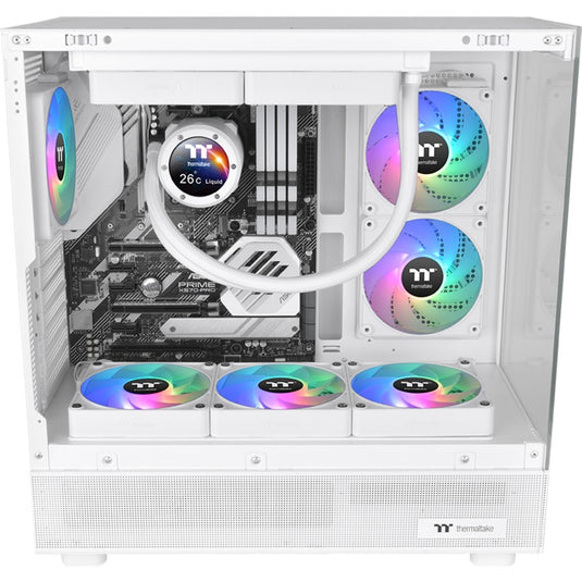 Thermaltake ct120 ex argb sync pc cooling fan snow (3-fan pack) case fans (wit, 3 stuks, 120 x 120 x 25 mm, pwm)