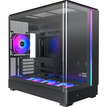 Montech king 15 pro midi tower behuizing (zwart | 2x usb-a | 1x usb-c | rgb | window)
