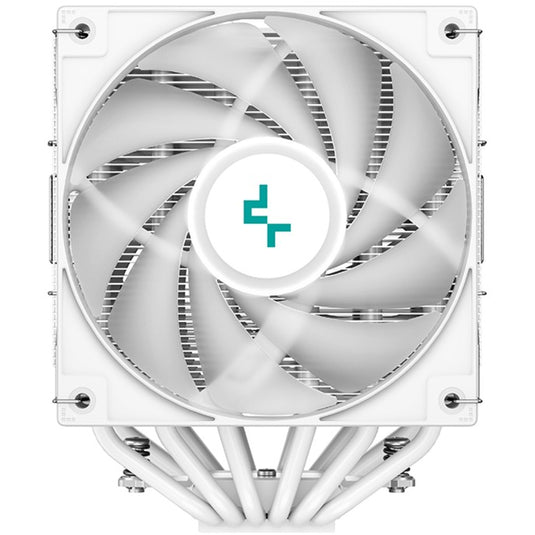 Deepcool ag620 wh argb cpu-koeler (wit, 4-pin pwm, rgb led)