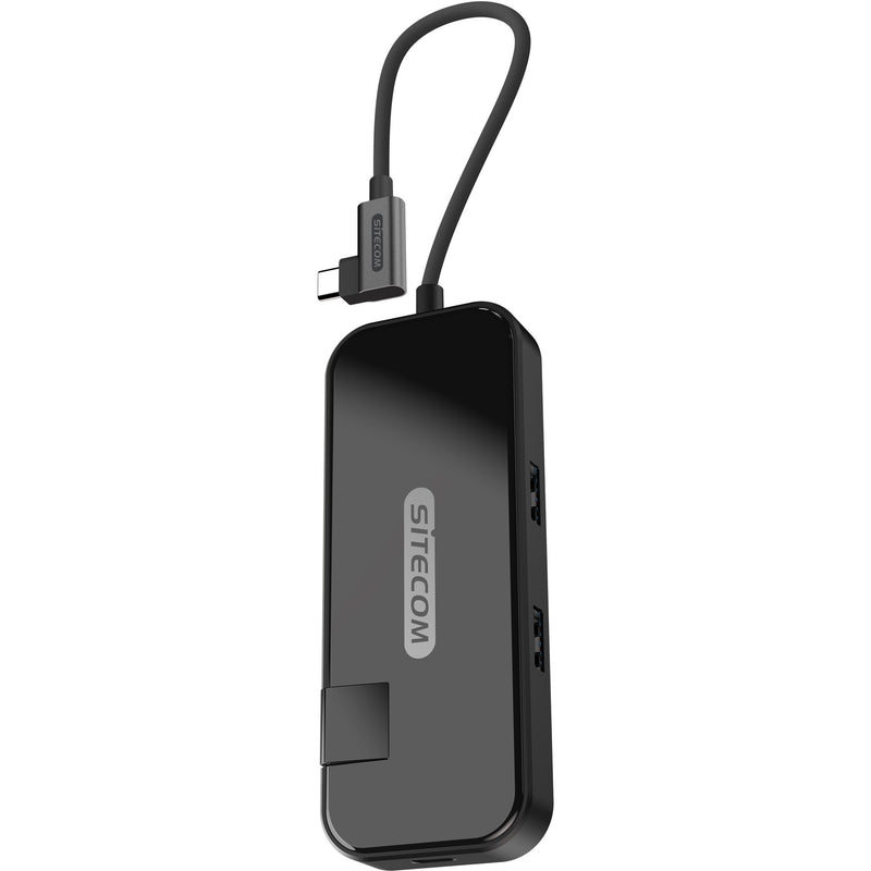 Load image into Gallery viewer, Sitecom usb-c to hdmi + gigabit lan adapter (zwart)

