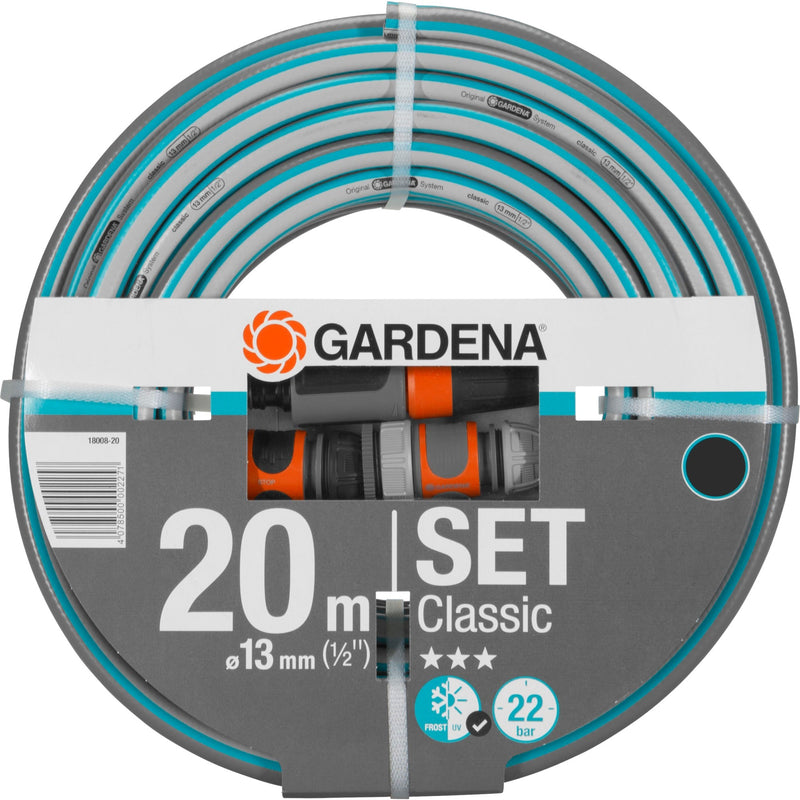 Load image into Gallery viewer, Gardena classic slang 13 mm (1 2 ), met accessoires (grijs turquoise, 18008-20, 20 m)
