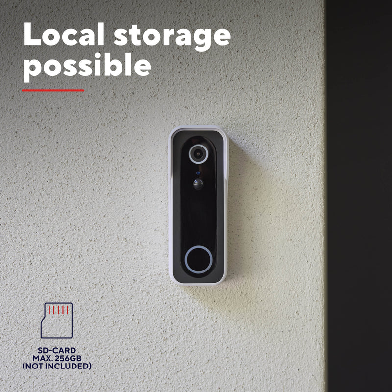 Load image into Gallery viewer, Trust doorcam-3000 slimme wifi deurbelcamera (wit zwart, 2.4 ghz wifi)
