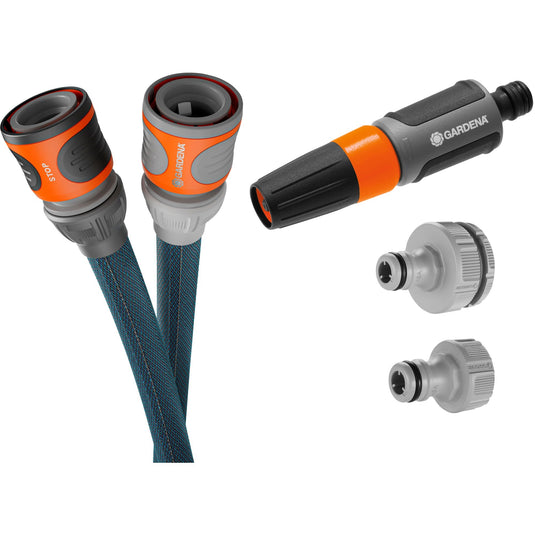Gardena textielslang liano xtreme 30 m set (donkergrijs oranje)