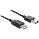 Delock easy-usb-a 2.0 male > usb-a 2.0 female verlengkabel (zwart, 1 meter)