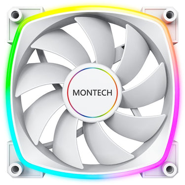 Montech ax140 fan pwm rgb case fan (wit, 140 x 140 x 25 mm)