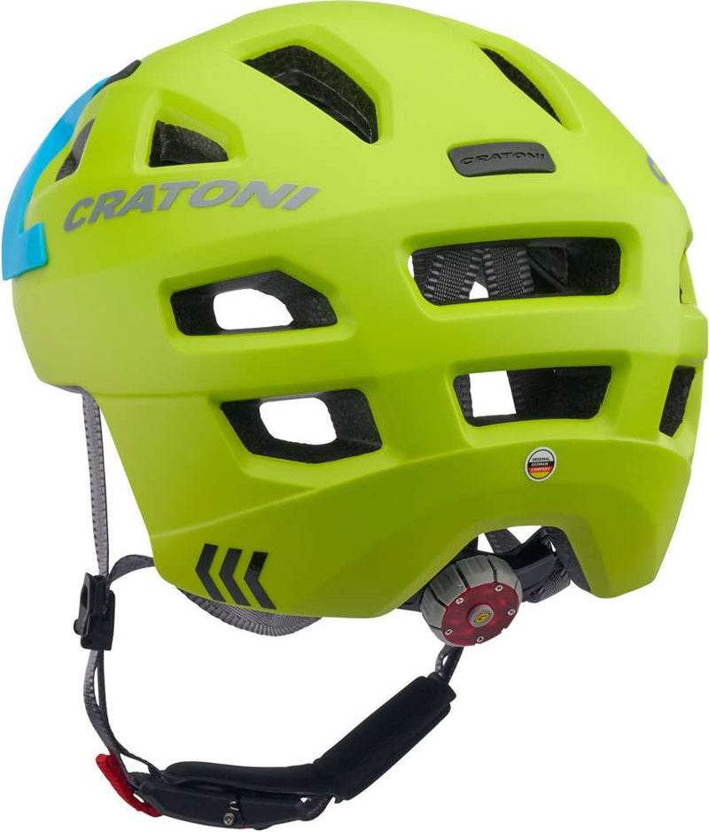 Load image into Gallery viewer, Cratoni helm maxster pro lime-blue matt xs-s
