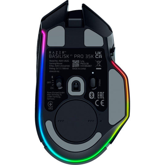 Razer basilisk v3 pro 35k gaming muis (zwart, usb bluetooth hyperspeed wireless, 35000 dpi, chroma rgb)
