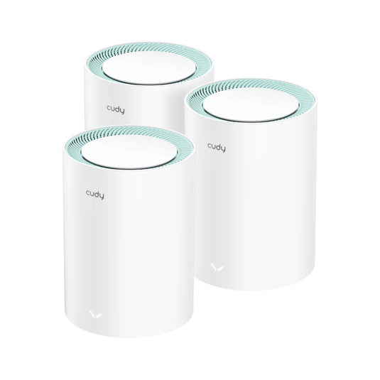 Cudy ac1200 gigabit mesh wi-fi system (3-pack) mesh router (wit)