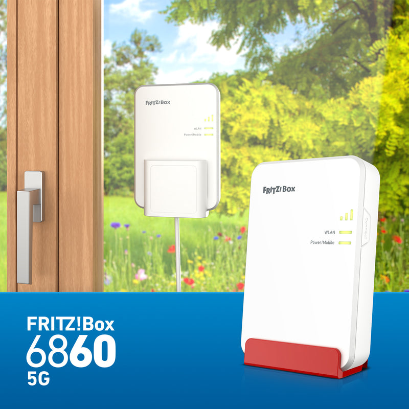 Load image into Gallery viewer, Fritz! box 6860 5g edition international draadloze router (rood, mesh, 5g)
