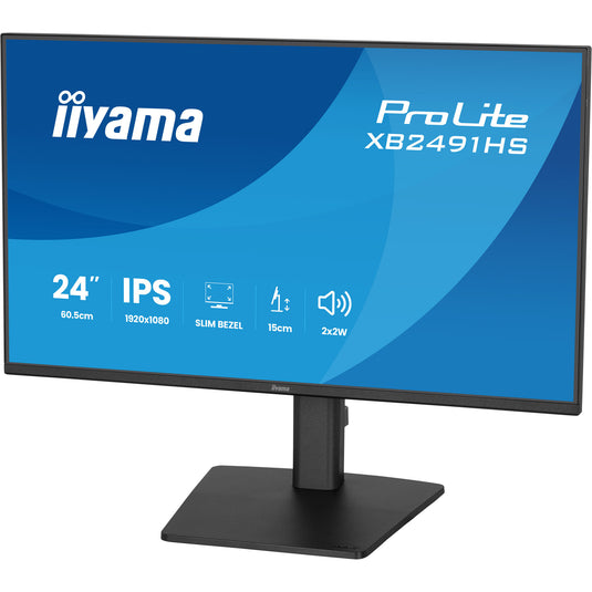 Iiyama prolite xb2491hs-b1 23.8 monitor (zwart, 120 hz, hdmi, displayport, audio)