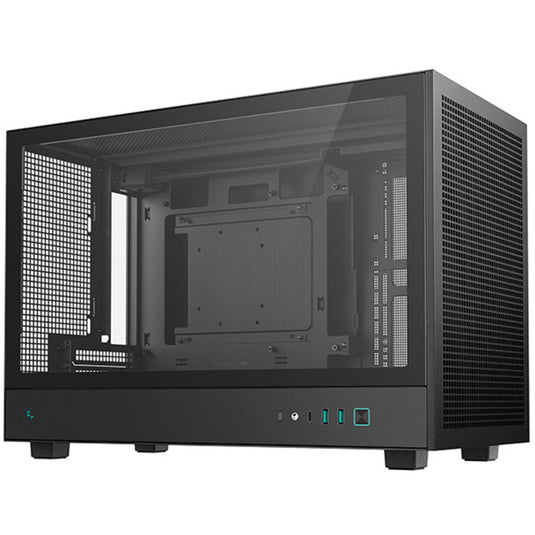 Deepcool ch260 mini tower behuizing (zwart | 2x usb-a | 1x usb-c | tempered glass)