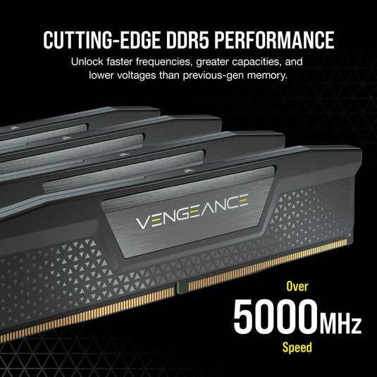 Corsair 16 gb ddr5-5200 (2x 8 gb) kit werkgeheugen (zwart, cmk16gx5m2b5200c40, vengeance)