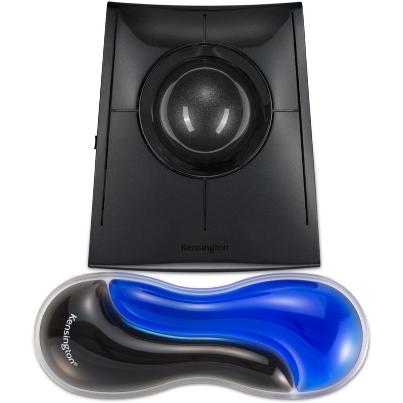 Afbeelding laden in galerijviewer, Kensington slim duo gel mouse trackball wrist rest polssteun (blauw zwart)

