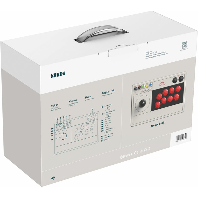 Chargez l'image dans la visionneuse de la galerie, 8bitdo arcade stick joystick (grijs, switch 1, switch 2, pc, bluetooth 2.4g usb-c)
