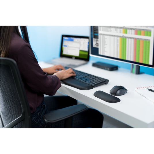 Kensington ergosoft polssteun voor standaard toetsenborden (zwart)