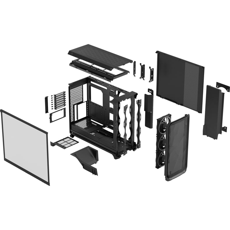 Cargue la imagen en el visor de la galería, Fractal design meshify 3 xl rgb big tower behuizing (zwart | 2x usb-a | 1x usb-c | rgb | tempered glass)
