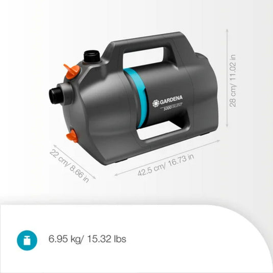 Gardena besproeiingspomp 5000 silent (donkergrijs turquoise, 9080-20)