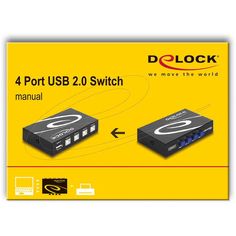 Afbeelding laden in galerijviewer, Delock switch usb 2.0 4 port manual usb-switch
