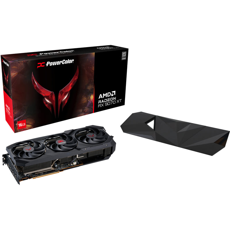 Load image into Gallery viewer, Powercolor radeon rx 9070 xt red devil 16gb oc backplate special edition grafische kaart (zwart, rdna4, gddr6, 3x displayport, 1x hdmi)

