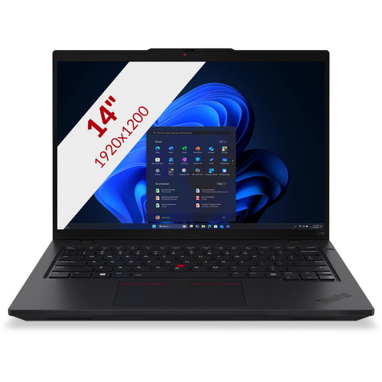 Lenovo thinkpad l14 gen 6 intel (21s6002dmh) 14 laptop (zwart | core ultra 7 255u | intel® graphics | 16 gb | 512 gb ssd)