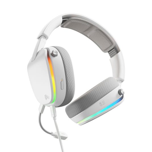 Glorious ghs eternal rgb - stereo rgb gamingheadset over-ear gaming headset (wit, pc, ps5, ps4, switch, usb-c)