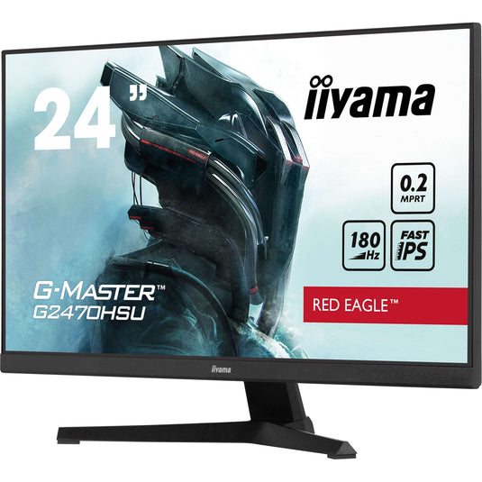 Iiyama g-master red eagle gb2470hsu-b6 24 gaming monitor (zwart, hdmi, displayport, 4x usb-a, usb-b, 180 hz)