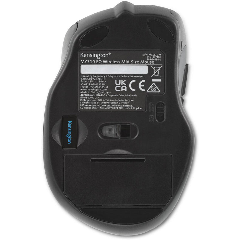 Chargez l'image dans la visionneuse de la galerie, Kensington my310 eq mouse (zwart, 800 - 1600 dpi, 2.4 ghz)
