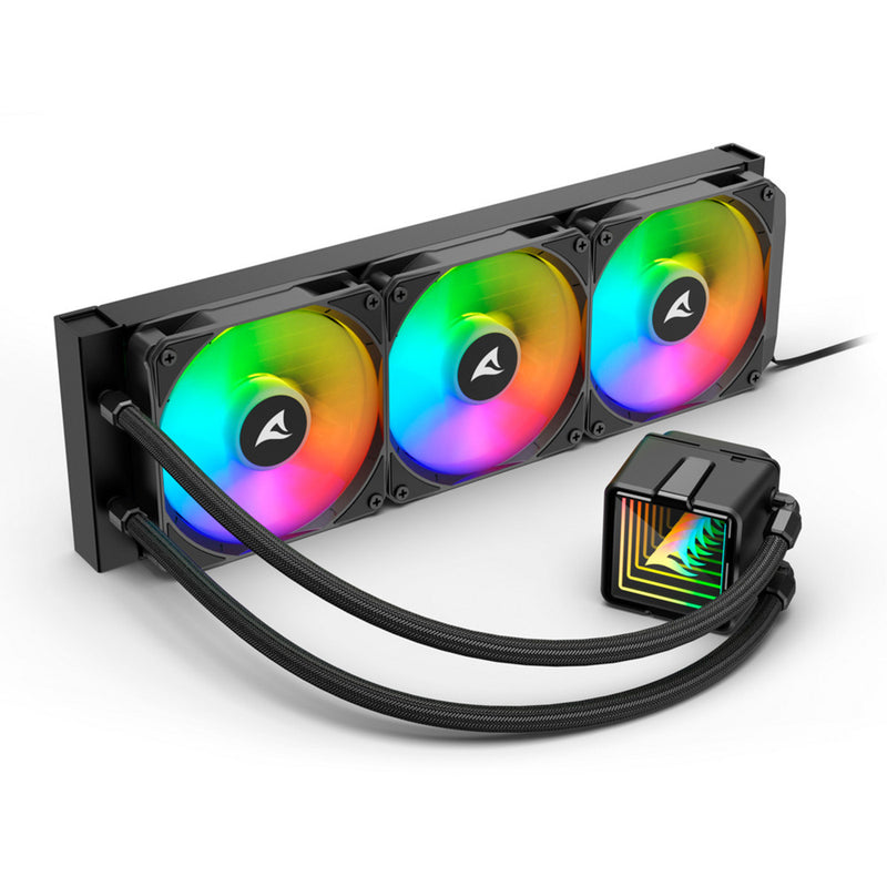 Load image into Gallery viewer, Sharkoon s100 argb waterkoeling (zwart, 4-pins pwm fan-connector)
