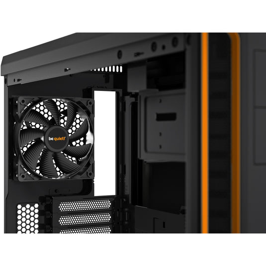 Be quiet! pure base 600 window midi tower behuizing (zwart oranje | 2x usb-a | tempered glass)
