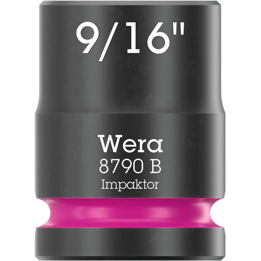 Wera 9608 dop-magneetstrip b impaktor imperial 1 dopsleutel (zwart groen, 9‑delig)