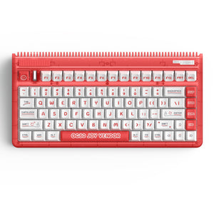 Iqunix og80 joy vendor wireless mechanical keyboard (grijs, us lay-out (qwerty), cherry mx brown, 80% (tkl), rgb leds, hot-swappable, pbt, 2.4ghz | bluetooth 5.1 | usb-c)