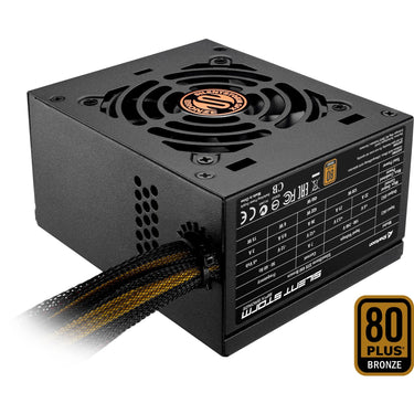 Sharkoon silentstorm sfx 450 bronze 450 watt voeding (zwart, 1x pcie)