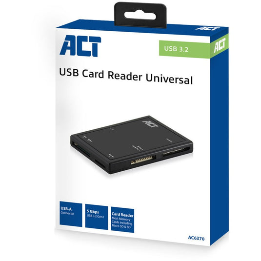 Act connectivity externe usb 3.2 gen1 (usb 3.0) kaartlezer (zwart)