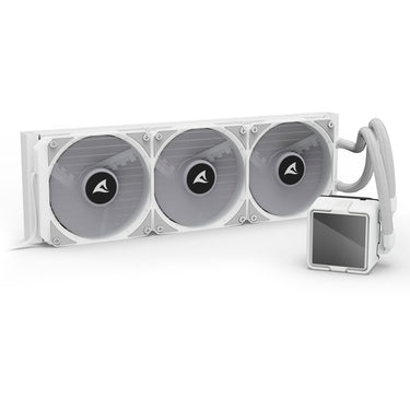 Sharkoon s100 argb waterkoeling (wit, 4-pins pwm fan-connector)