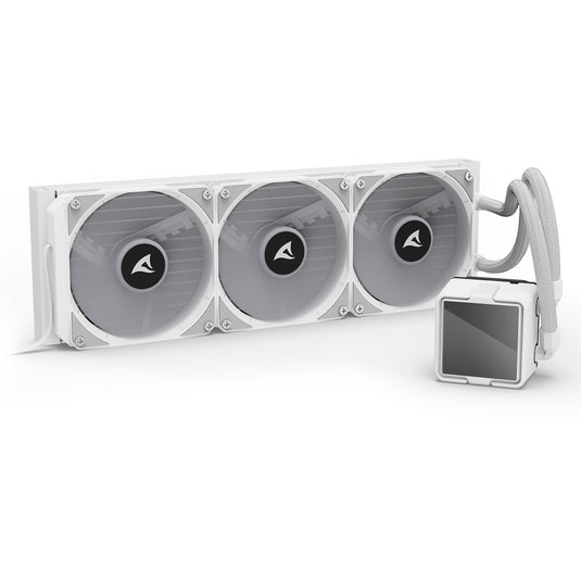 Sharkoon s100 argb waterkoeling (wit, 4-pins pwm fan-connector)