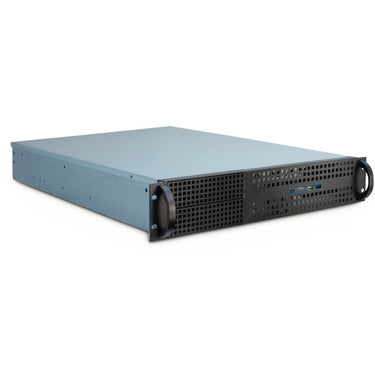 Inter-tech 2u-2129-n rack behuizing (zwart | 2x usb-a)
