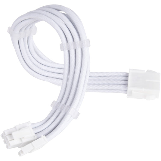 Silverstone sst-pp07e-pci8w-v2, pcie 8pin (6+2) verlengkabel (wit, 30 centimeter)